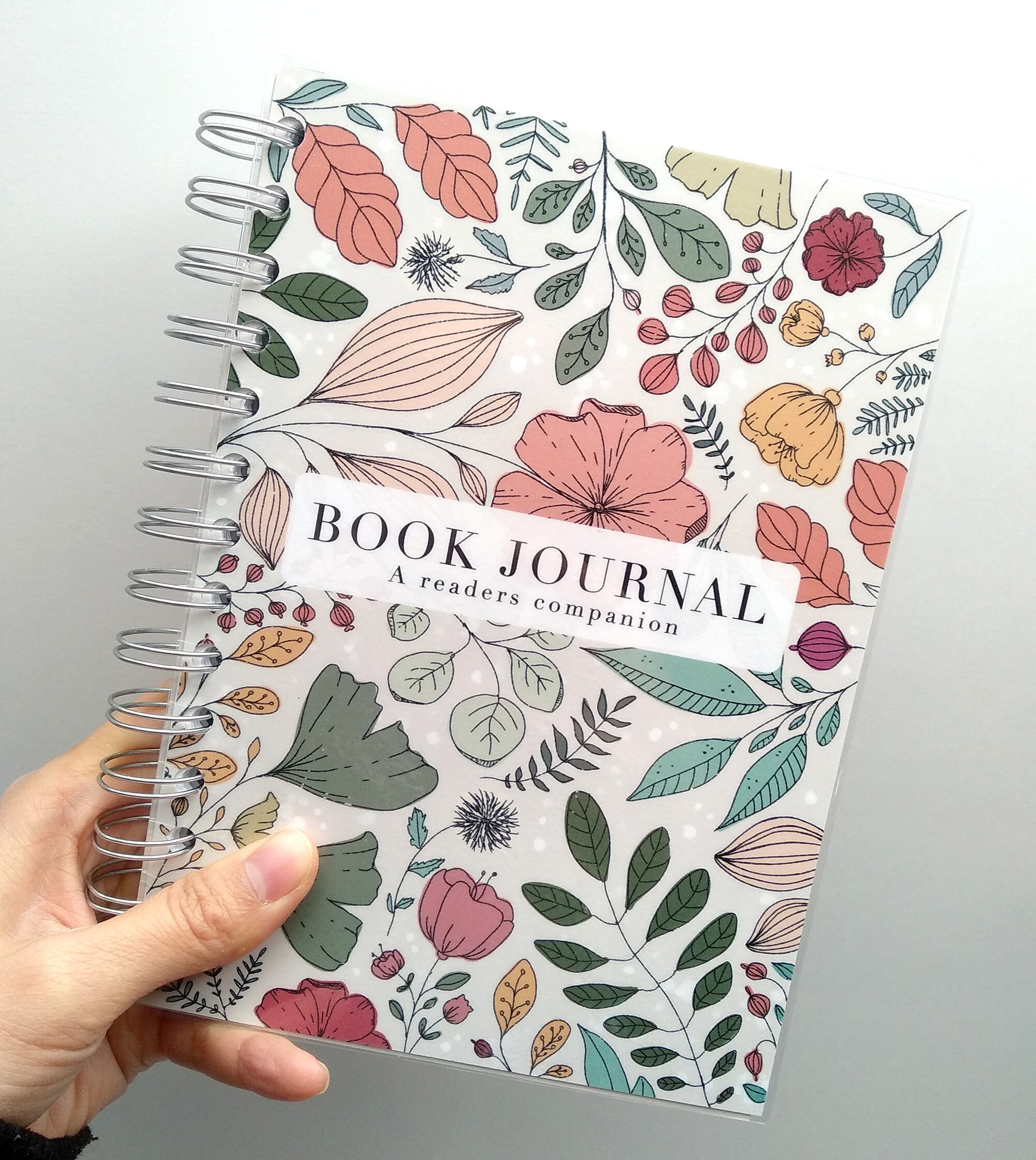 101 Books Reading Journal for Booklovers, Handmade Book Journal, Laminated Glossy Cover, Track, Rate and Review, Gift, Pretty Florals