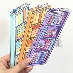 Marque-page suiveur de livre, pile de livres, recto-verso, 44 livres à remplir tous ensemble, papier cartonné épais et robuste de haute qualité, cadeau unique, club de lecture