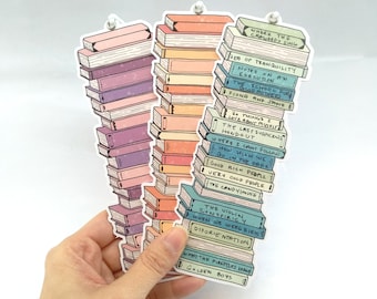 Bookmark Book Tracker, Book Stack, Double Sided, 34 Books to fill per bookmark, High Quality, Thick Sturdy Cardstock, unique gift, book club
