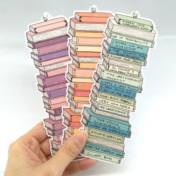 Bookmark Book Tracker, Book Stack, Double Sided, 34 Books to fill all together, High Quality, Thick Sturdy Cardstock, unique gift, book club