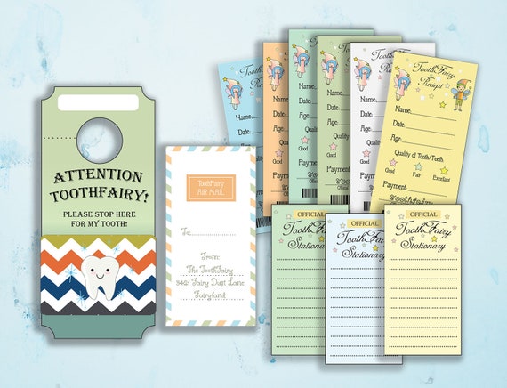 Boys Toothfairy Door Tag Kit Toothfairy Printable Toothfairy Etsy