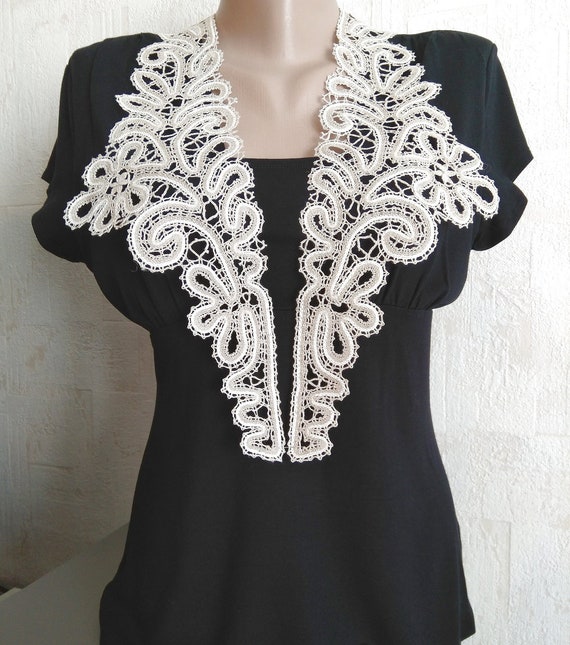 Vologda lace collar original bobbin lace summer li