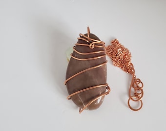 River Rock Pendant Necklace: Hand Polished Natural Stone