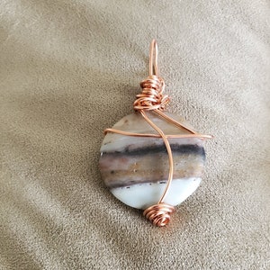 Handmade Copper Wrapped Pendant Necklace: Bohemian Southwestern Fashion