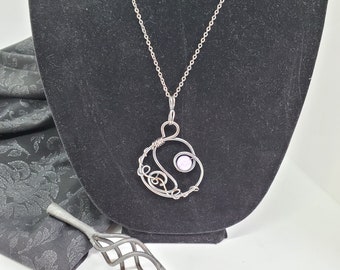 Bohemian Antiqued Copper Pendant Necklace: Free Form Minimalist Jewelry