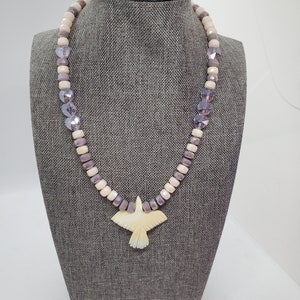 Beaded Necklace, Thunderbird Pendant, Thunderbird Necklace, Hawk Necklace, Bird Necklace, Southwestern Jewelry, Eagle Necklace