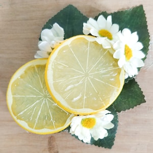 Lolita Lemon Brooch with Flowers and Pearls