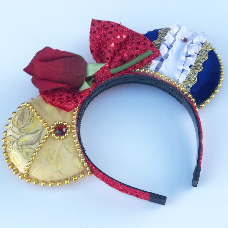 Enchanted Couple Mouse Ears  Beast Mouse Ears  MADE TO ORDER image 3
