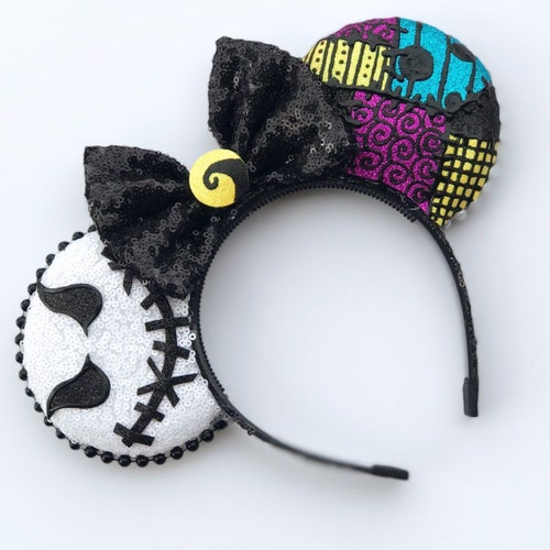 Halloween Mouse Ears - Haunted Couple Mouse Ears - Pumpkin King Mouse Ears - MADE TO ORDER