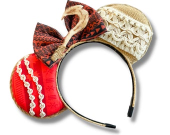 Polynesian Princess Mouse Ears - Chief's Daughter Mouse Ears - Island Princess Mouse Ears - MADE TO ORDER