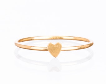Heart Ring Gold | Etsy