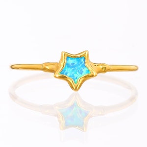 Star Opal Ring • Gold Filled • Simple Gemstone Jewelry • Perfect Minimalist Ring • October Birthstone • Kyocera Fire Opal • Zodiac Astrology
