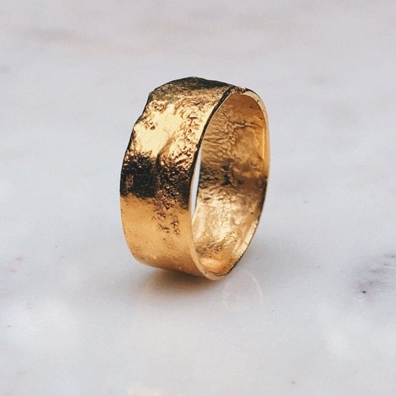 Cigar Band Ring Hammered Sterling Silver Cigar Band Ring Hammered Sterling Silver