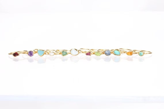 Set of 3 Crystal Ring Mystery Box by Ringcrush Raw Gemstone