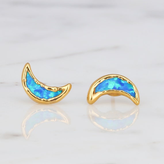 Moon outlet opal earrings