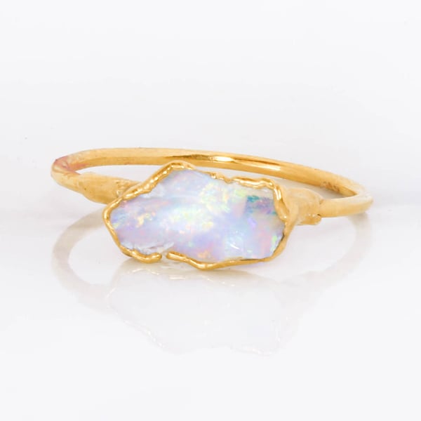 Raw Opal Ring - 24k Gold Filled