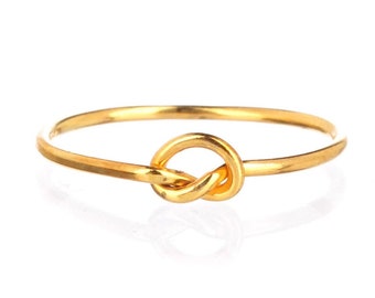 Thin 24k Gold Filled Love Knot Ring