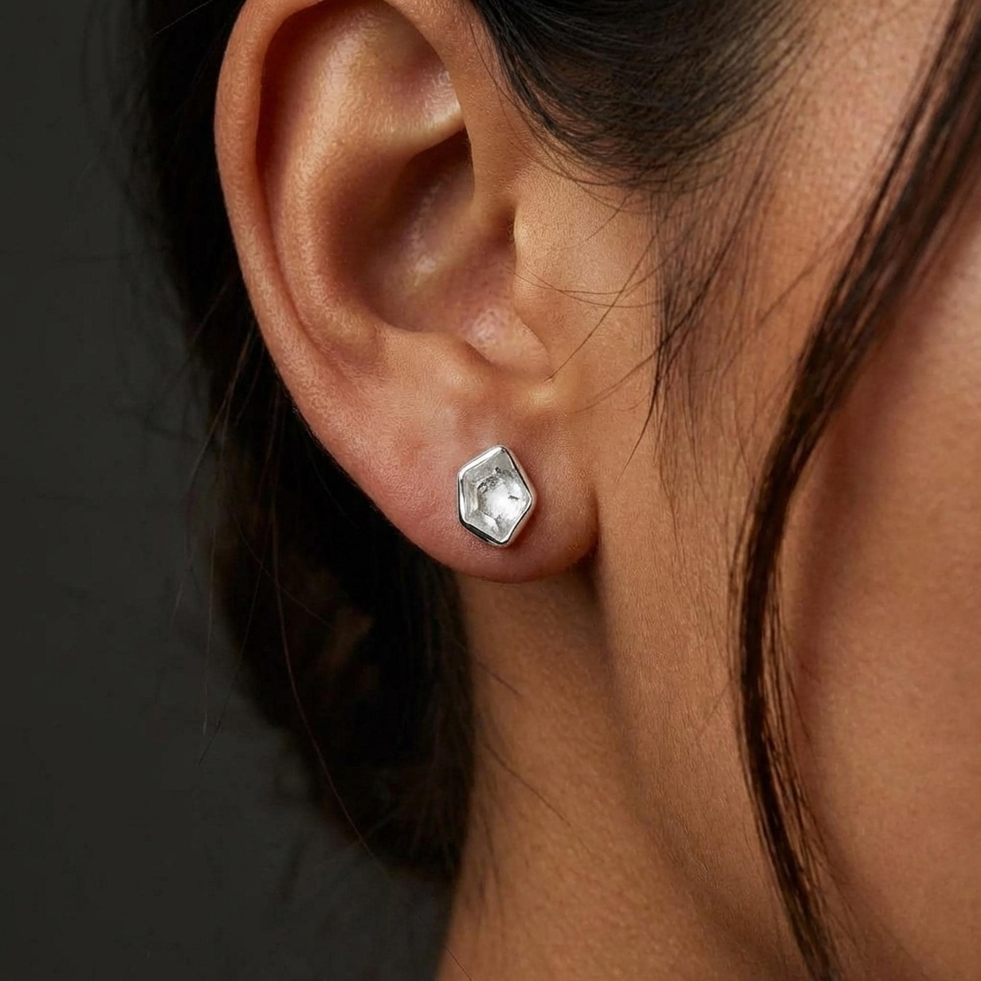 Herkimer Diamond Stud Earrings - 24k Gold Filled - Etsy 日本