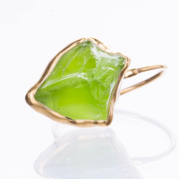 Lime Green Ring - Etsy