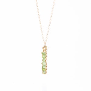 SeedPod Raw Peridot Necklace • August Birthstone •  Raw Gemstone Pendant • Peridot Birthstone Jewelry • Green Crystal Necklace • Leo Gift