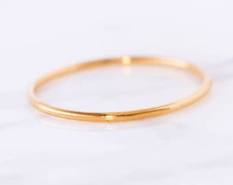 14k guldfylld stapelring - tunn minimalistisk armband