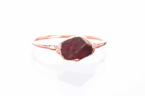 garnet crystal ring