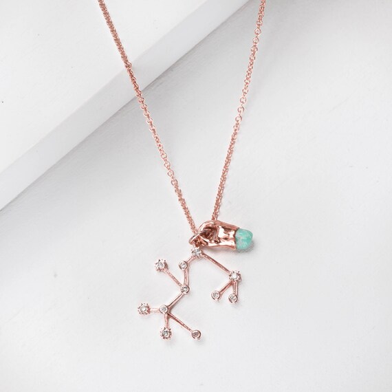 Rose Gold Dainty Zodiac Necklace 