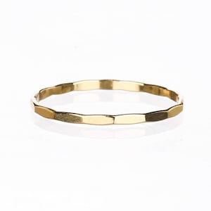 Hamrad 24k guldfylld stapelring