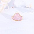 Rough Rose Quartz Ring • Gold Filled • Perfect Bridesmaid Gift • January Birthstone • Chunky Large Gemstone Statement Jewelry