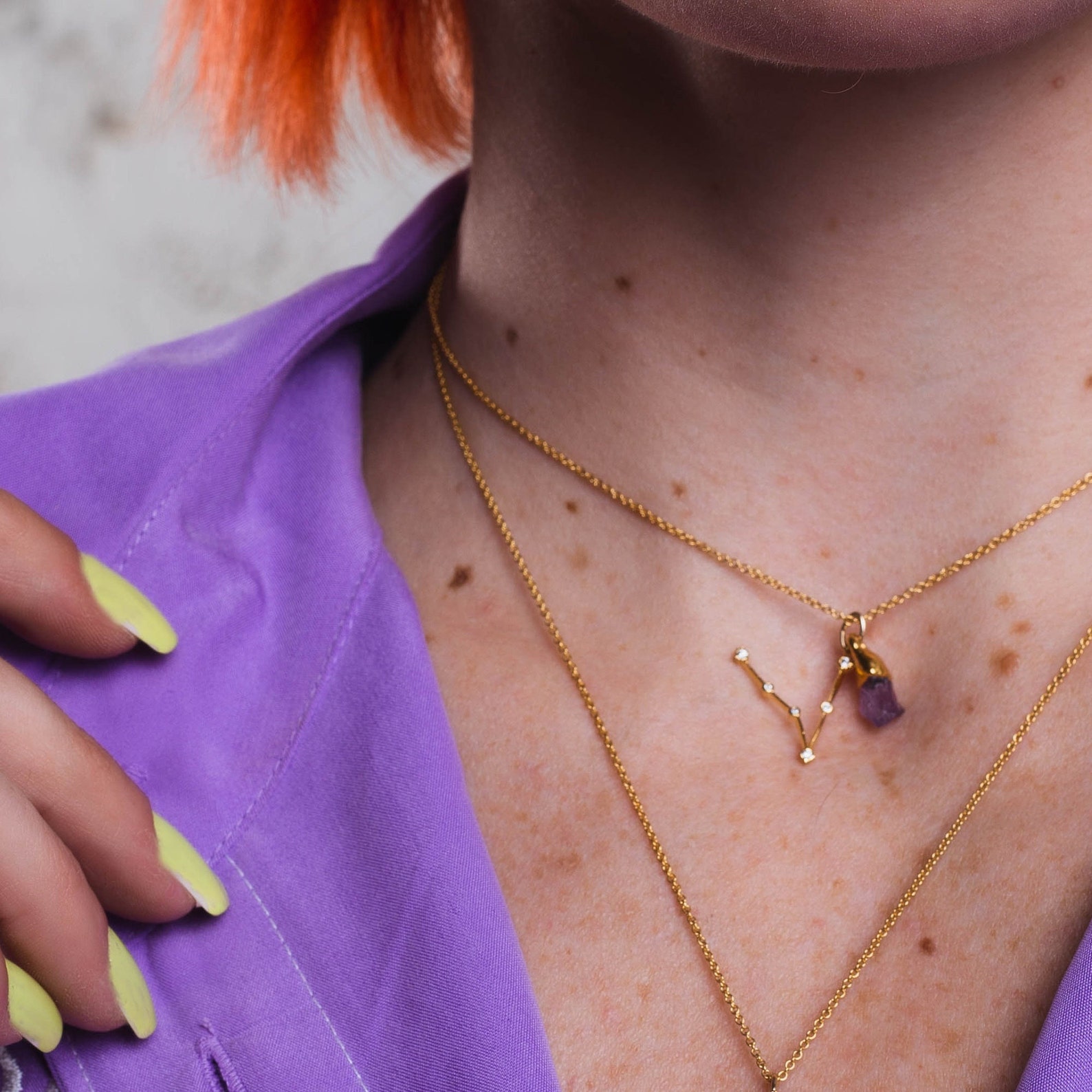 Gold Dainty Zodiac Necklace Constellation Jewelry Raw Etsy UK