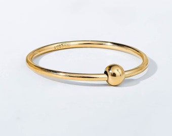 Gouden spinner ring • Fidget angst en zorgen ring • Goud gevulde ring • Sierlijke minimale unieke sieraden • Alledaagse sieraden • Handgemaakt