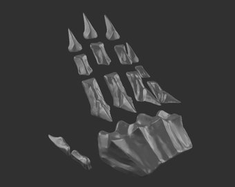 Modelo digital 3D de las manos selladas de Ahamkara