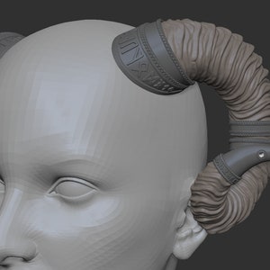 3D Model for Ram Horns with Jewelry | Cadence
