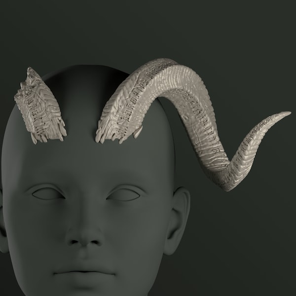 Digital 3D Model for Tiefling Horns | Karlach