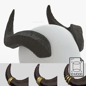 Digital 3D Model for Large Horns with Jewelry | Kolsun