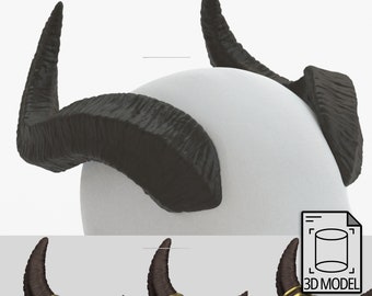 Digitaal 3D-model voor grote hoorns met sieraden | Kolsun