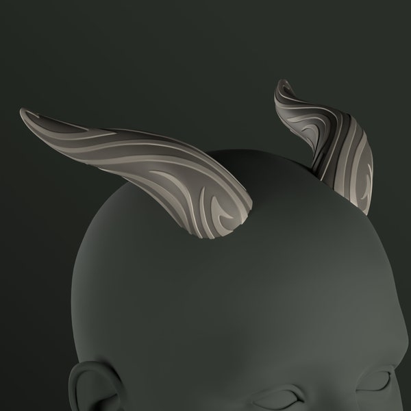 Digital 3D Model for Medium Horns | Opal