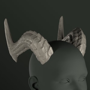 Digital 3D Model for Archdemon Horns | Violet