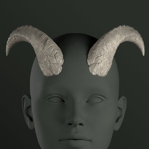Digital 3D Model for Tiefling Horns | Aurianna