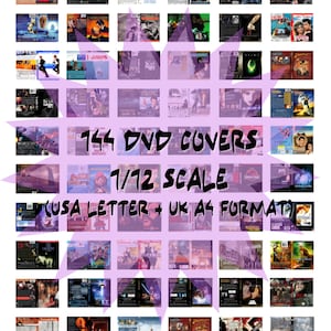 12th 1:12 Scale Miniature Download Printable Dollhouse / Action Figure DVD Covers