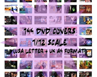 12th 1:12 Scale Miniature Download Printable Dollhouse / Action Figure DVD Covers