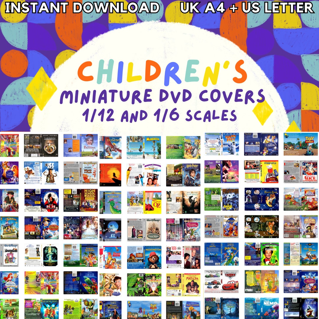 Miniature Kids Children's Films DVD Covers - 12th and 6th