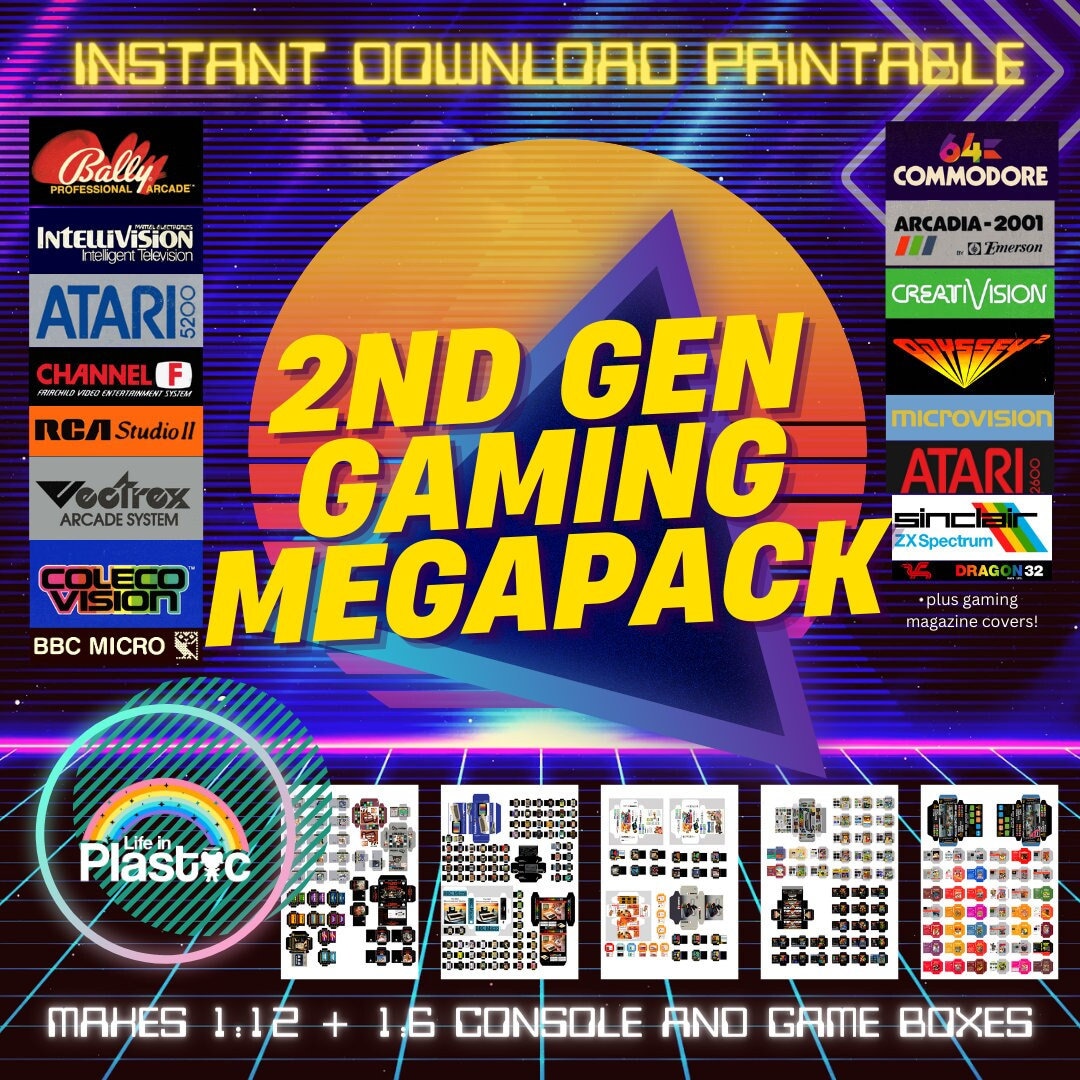 Dollhouse Retro Game Console & Box Papercraft (digital Download