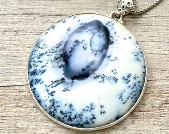 40X27X6 mm Loose Gemstone B-132 Dendrite Opal Pendant Dendrite Opal Macrame Pendant Gemstone Pendant Oval Shape 51.00 Ct