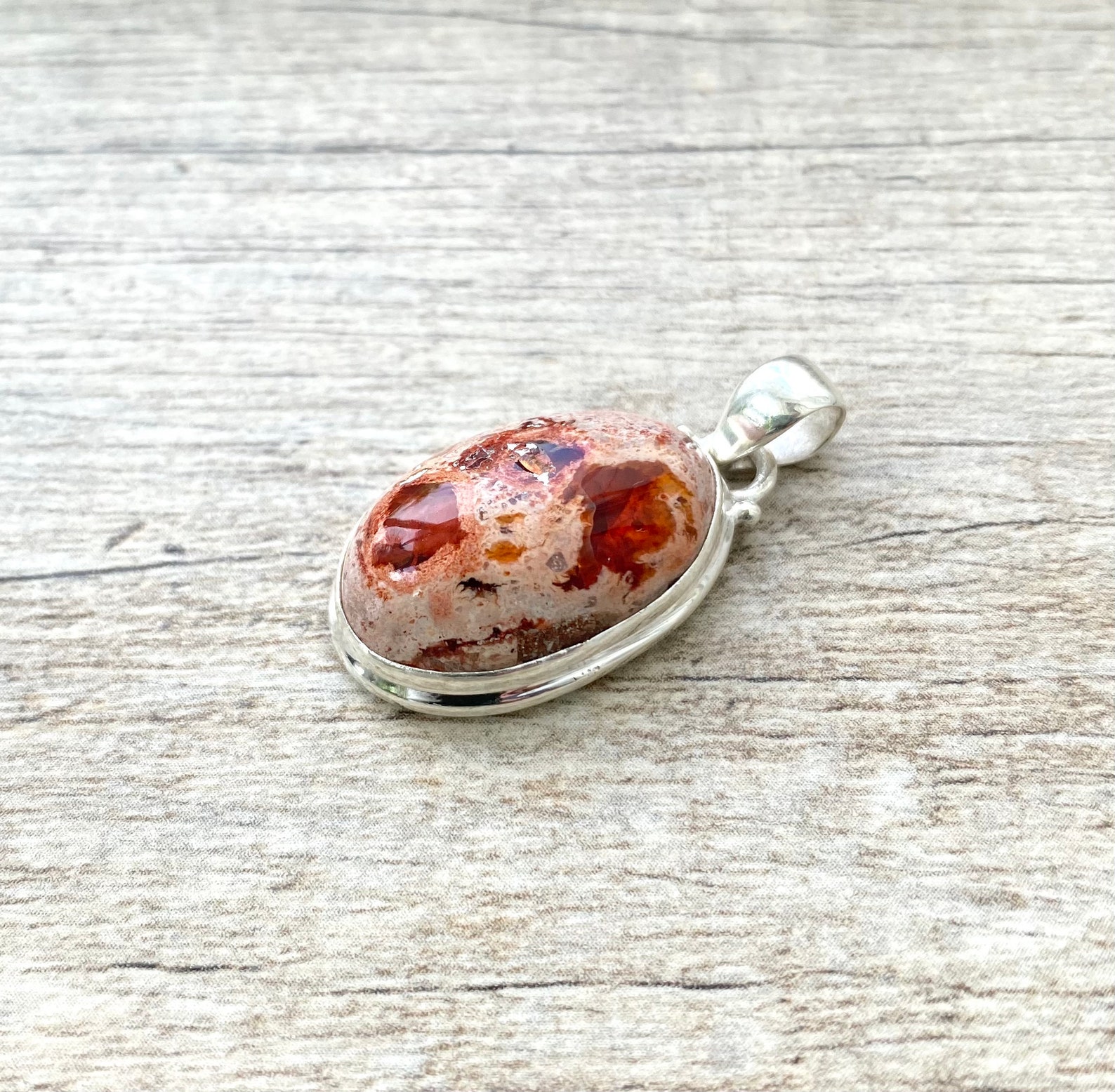 Natural Mexican Fire Opal Pendant Genuine Mexican Fire Opal | Etsy