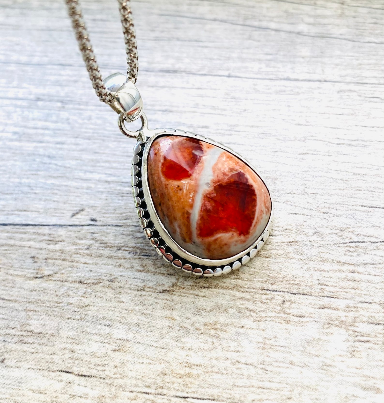 Natural Mexican Fire Opal Pendant Genuine Mexican Fire Opal Etsy