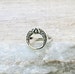 CELTIC MOON Very Rare Genuine Natural Faceted Moldavite Ring, Genuine Moldavite Ring, 925 Sterling Silver Ring, Natural Crystal Ring 