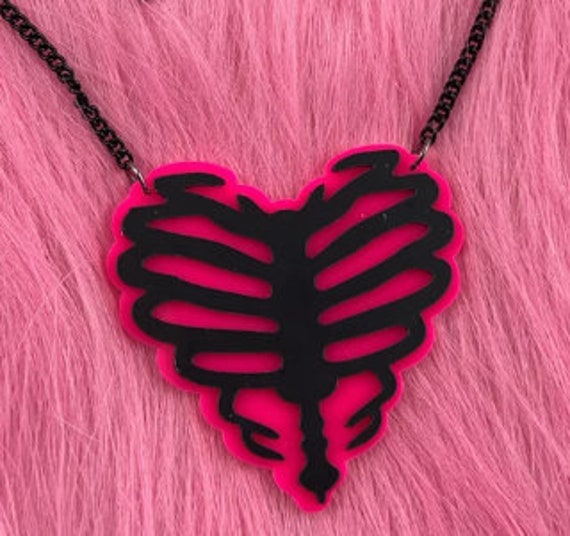 Skeleton heart necklace deals