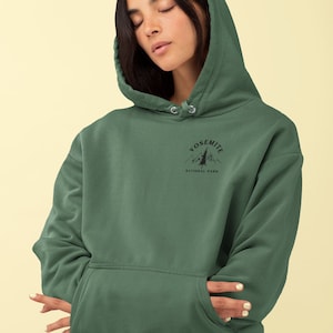 Yosemite two sided hoodie sweatshirt Unisex Hooded Sweatshirt mountains california hiking national park nps cali oversized sweater