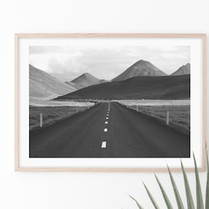 road trip Poster wall decor print Premium Matte horizontal posters scenic route blacktop photography photograph decorative boho nature